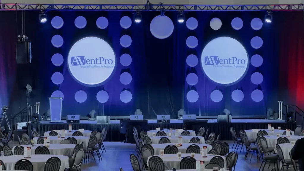 The stage set up at a recent AVentPro event.
